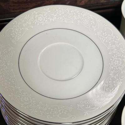 Royal Wentworth Tea Cups, Saucers, Creamer, Sugar, Salt and Pepper