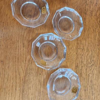 Belgium Lead Glass Ashtray Set