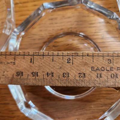 Belgium Lead Glass Ashtray Set