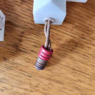 Early Christmas Bulb Cross Ornaments
