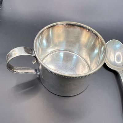 6465 Nickel Silver Baby Cup & Flatware