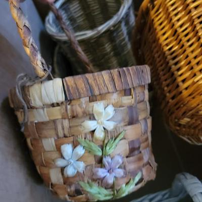 Box of wicker baskets