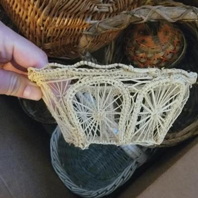 Box of wicker baskets