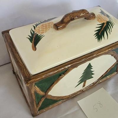 Christmas tree cookie jar