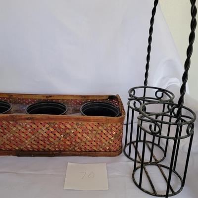 Planter and wine bottle holder