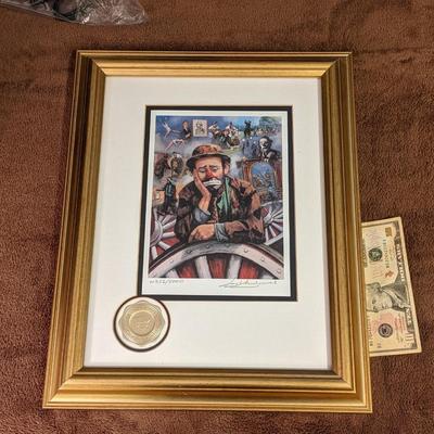 Emmett Kelly Circus Collection Signed/Numbered Framed Print 4356/5000