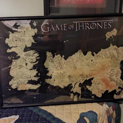 Game of Thrones Poster, Map of Westeros and Erros