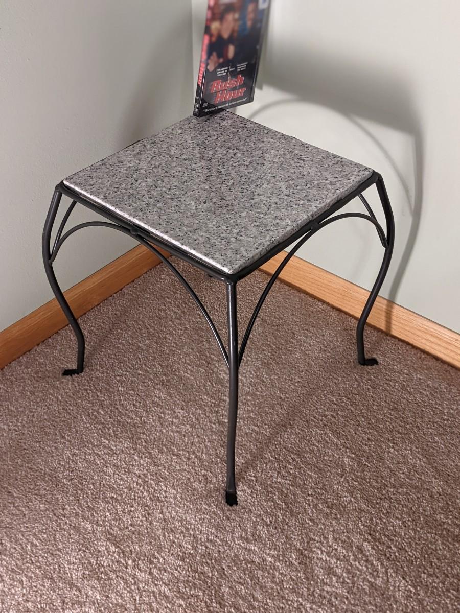 Nice Granite Top Patio End Table