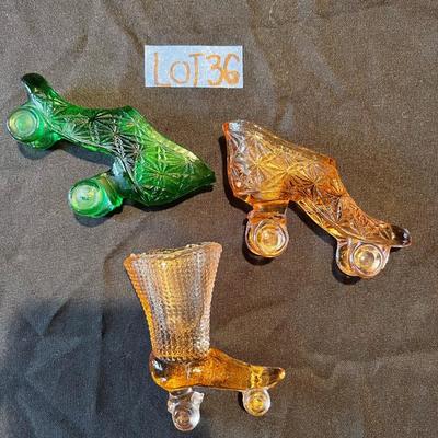 Lot of (3) Vintage Fenton rollerskate heels
