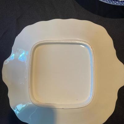 Lot of (3) vintage blue and white plates