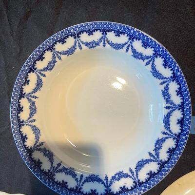 Lot of (3) vintage blue and white plates