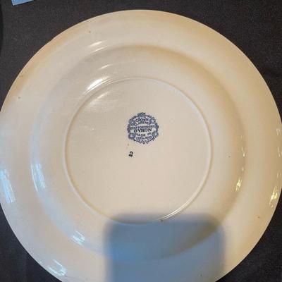 Lot of (3) vintage blue and white plates