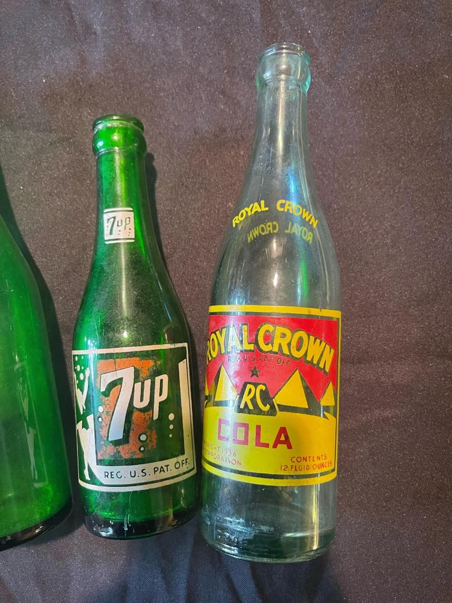 Lot of (5) vintage glass bottles