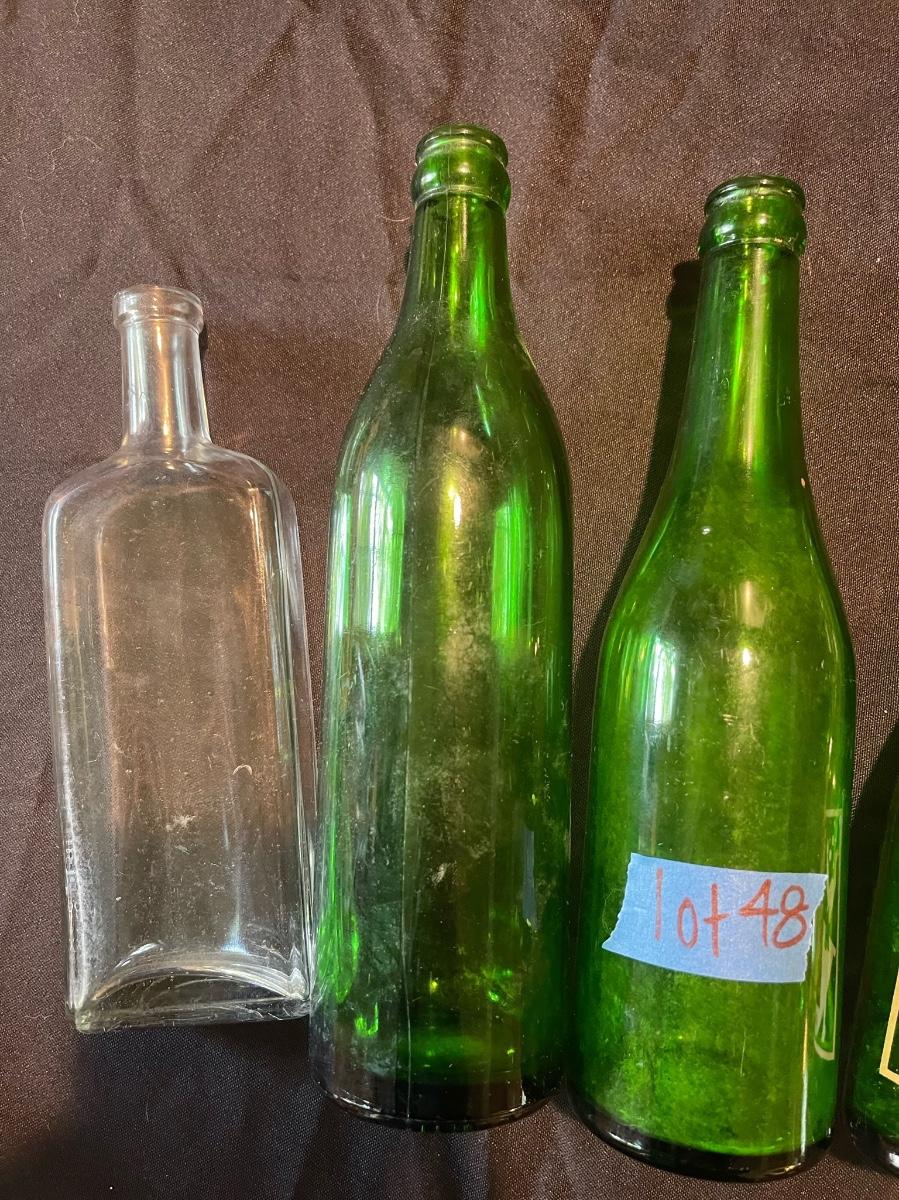 Lot of (5) vintage glass bottles