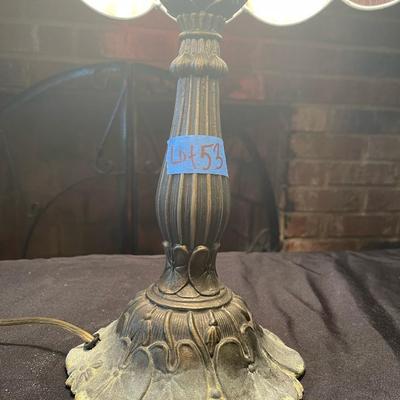 Vintage Tiffany inspired  stained glass Redskins lamp