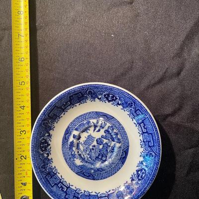 Lot of (5) blue and white marked plates
