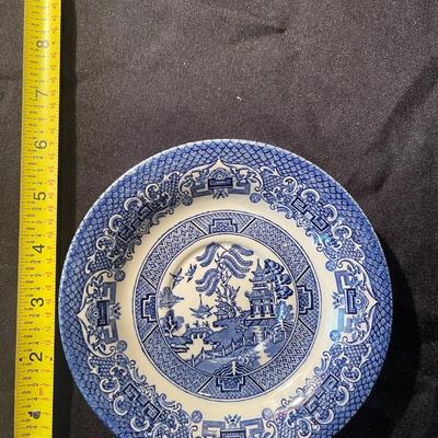 Lot of (5) blue and white marked plates