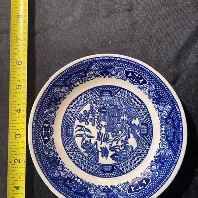 Lot of (5) blue and white marked plates