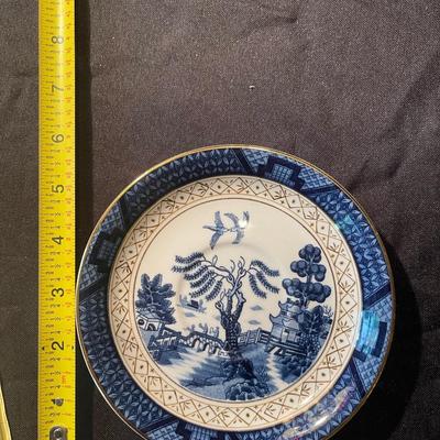 Lot of (5) blue and white marked plates