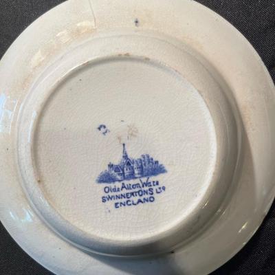 Lot of (5) blue and white marked plates