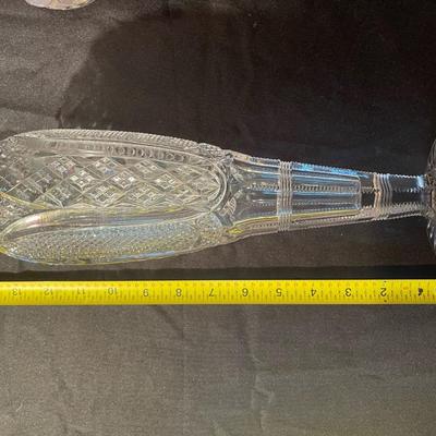 (3) large pieces of lead crystal