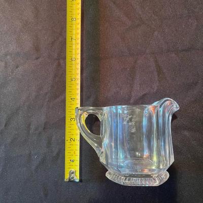 lot of (6) misc. etched glass and crystal pieces