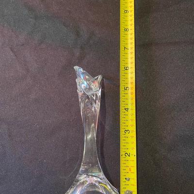 Pair of crystal candle holders, Mikasa candle stick holder, crystal bell