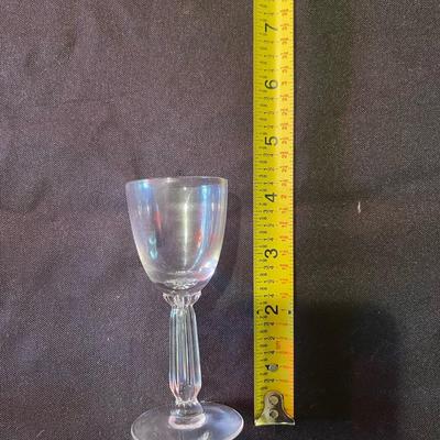 Pair of mini stemware glasses, England cake platter