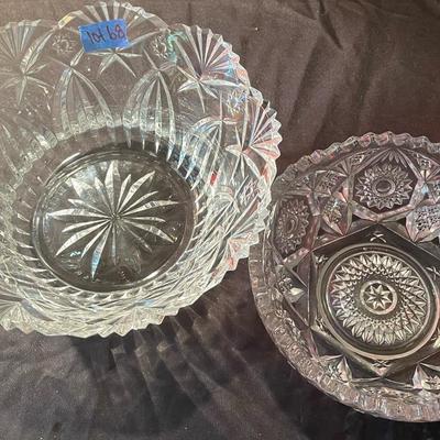 (2) vintage crystal bowls