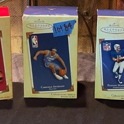 Lot of (5) mixed sports Hallmark keepsakes ornaments