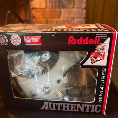 Riddel jets helmet, Michael Jordan basketball, 1990 Sports impressions Joe Morgan hall of fame figurine