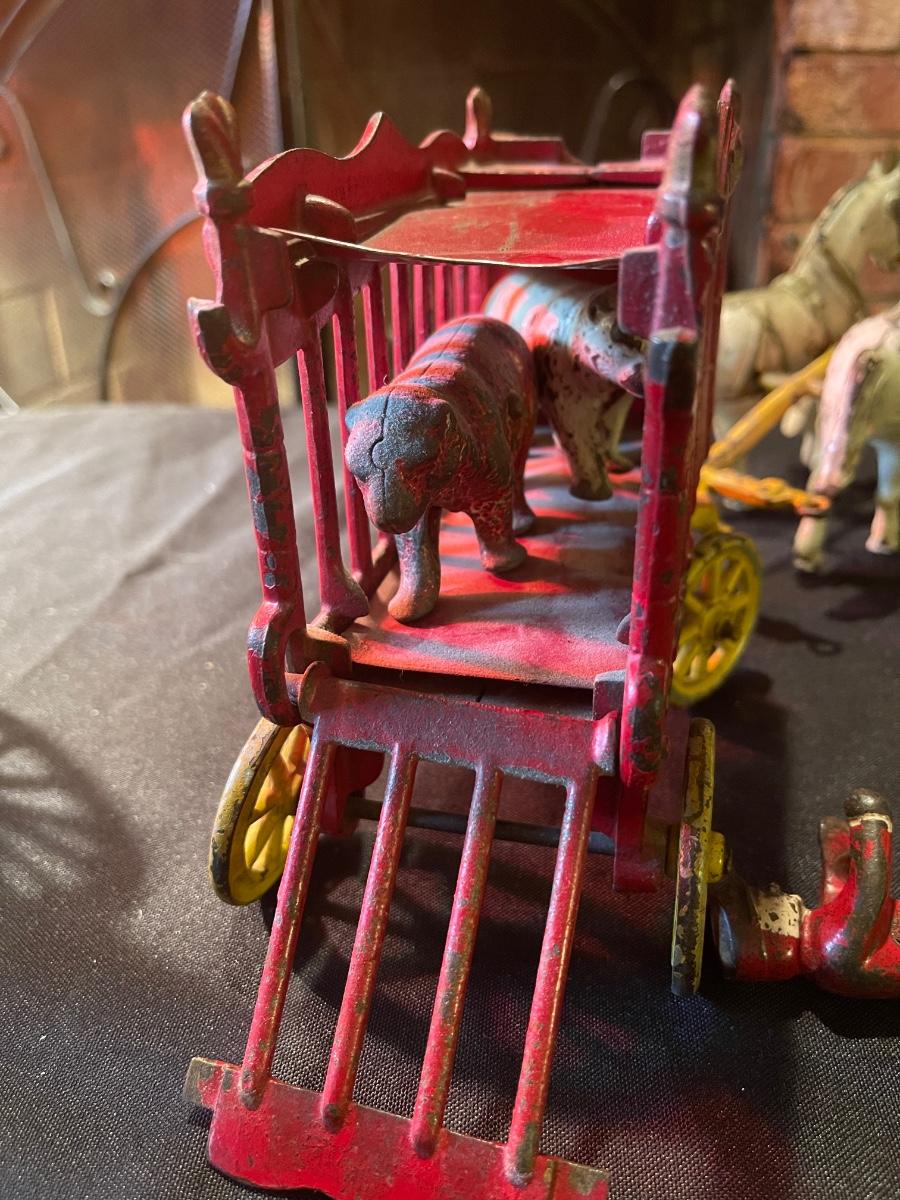 (2) Sets Of Vintage Cast Iron Toy Carriages | EstateSales.org