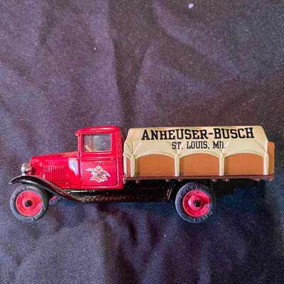 (2) vintage metal toy guns, Anheuser-Busch truck