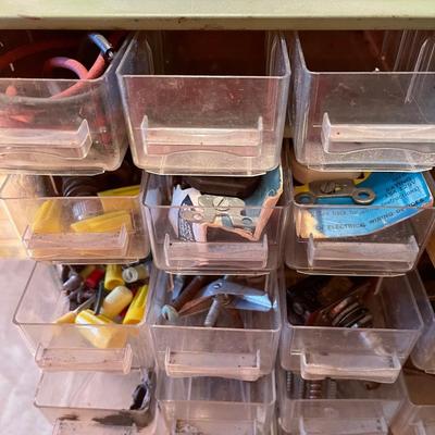 Raaco tool storage cubby w/contents, cleveland ezy-out screw extractors, hex key set