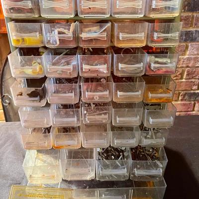Raaco tool storage cubby w/contents, cleveland ezy-out screw extractors, hex key set
