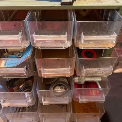 Raaco tool storage cubby w/contents, cleveland ezy-out screw extractors, hex key set