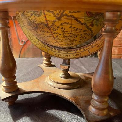 Antique italian globe &  huge authentic bullet