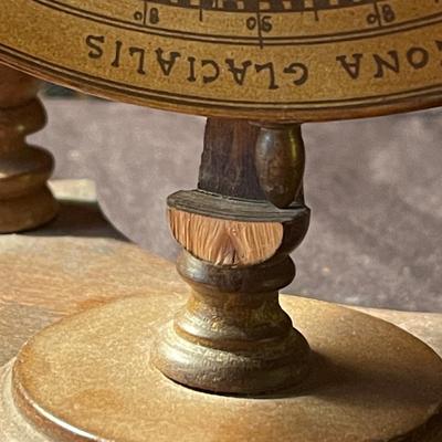 Antique italian globe &  huge authentic bullet