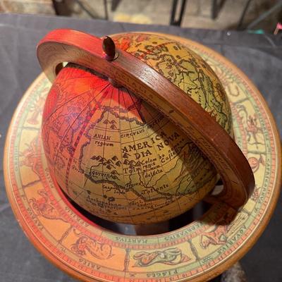 Antique italian globe &  huge authentic bullet