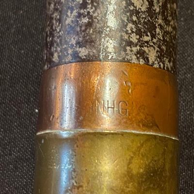 Antique italian globe &  huge authentic bullet