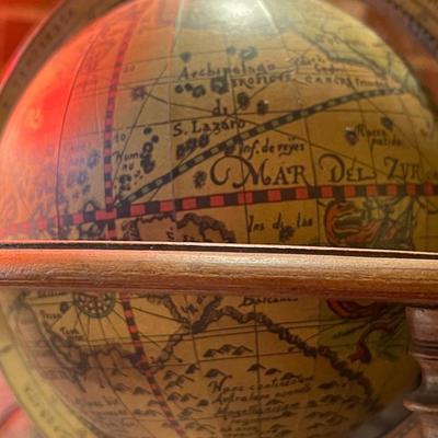 Antique italian globe &  huge authentic bullet