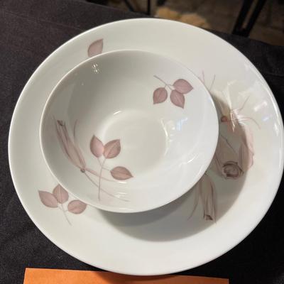 28 pc. Beautiful Johann havilland bavaria germany "cinnamon rose" china set