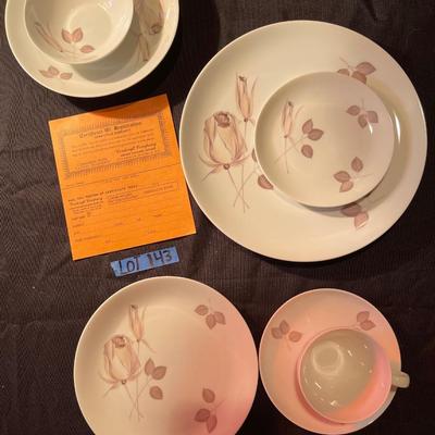28 pc. Beautiful Johann havilland bavaria germany "cinnamon rose" china set