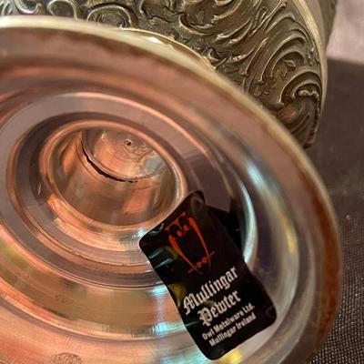 (3) pewter mugs
