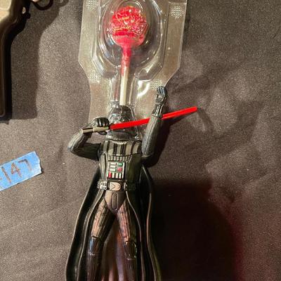 1993 ERTL die cast metal 2456/2469 Batman figure w/ sticker, darth vader toy, antique daisy no. 72 squirt-o-matic water pistol