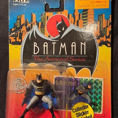 1993 ERTL die cast metal 2456/2469 Batman figure w/ sticker, darth vader toy, antique daisy no. 72 squirt-o-matic water pistol
