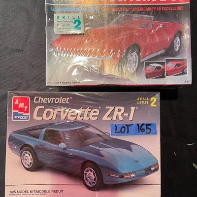 Revell 1968 corvette L-88 model kit, AMT corvette ZR-1 model kit