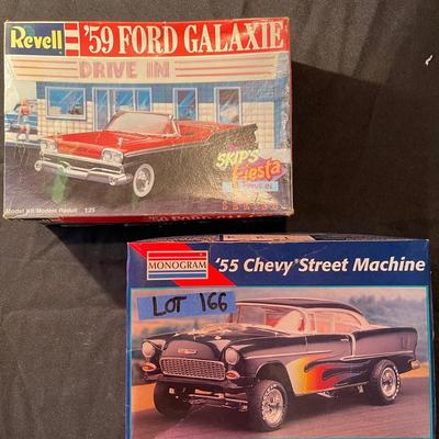 Revell 1959 Ford Galaxie kit and monogram 1955 chevy street machine model