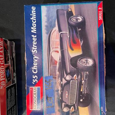 Revell 1959 Ford Galaxie kit and monogram 1955 chevy street machine model