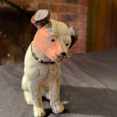 Antique Cast Iron puppy coin bank